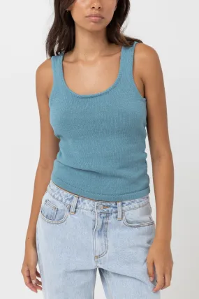 Cove Scoop Neck Tank - Dusty Blue