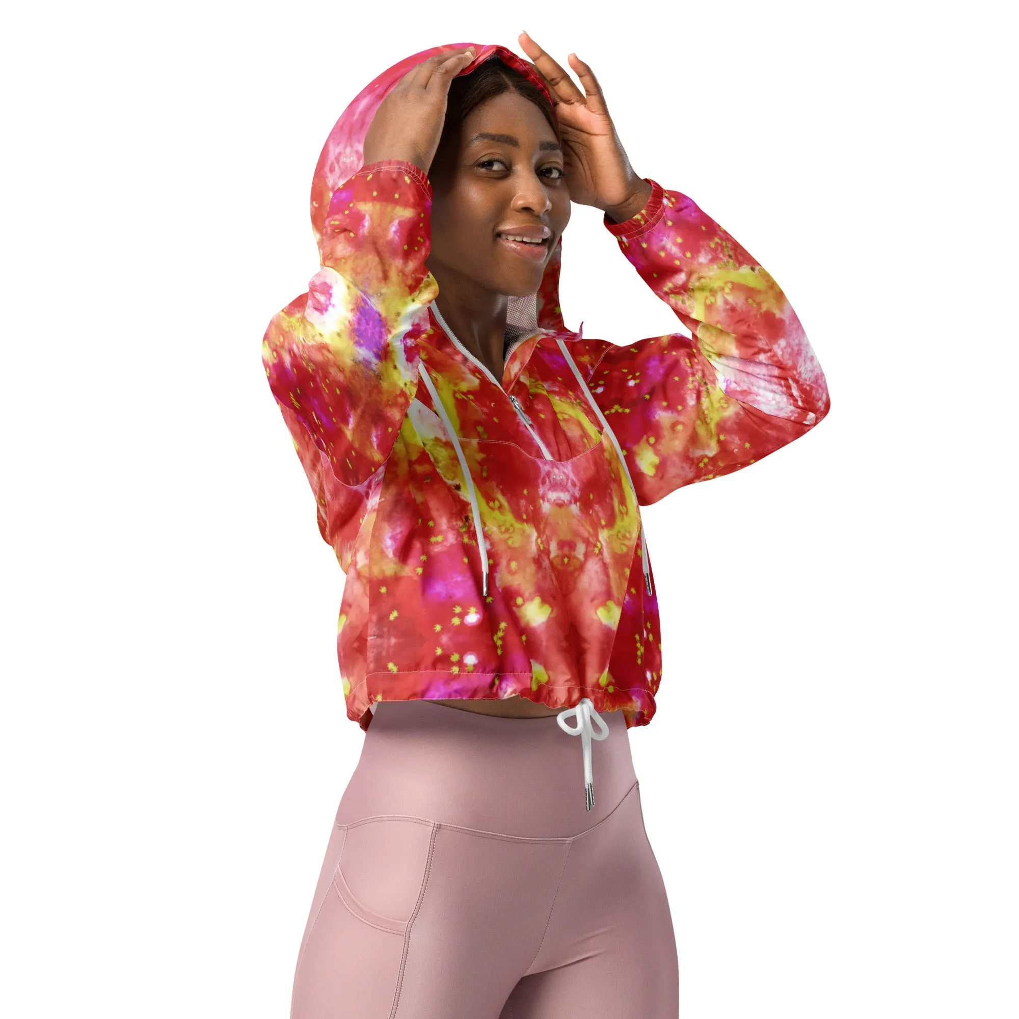 Cropped Track Jacket, Red Leaf