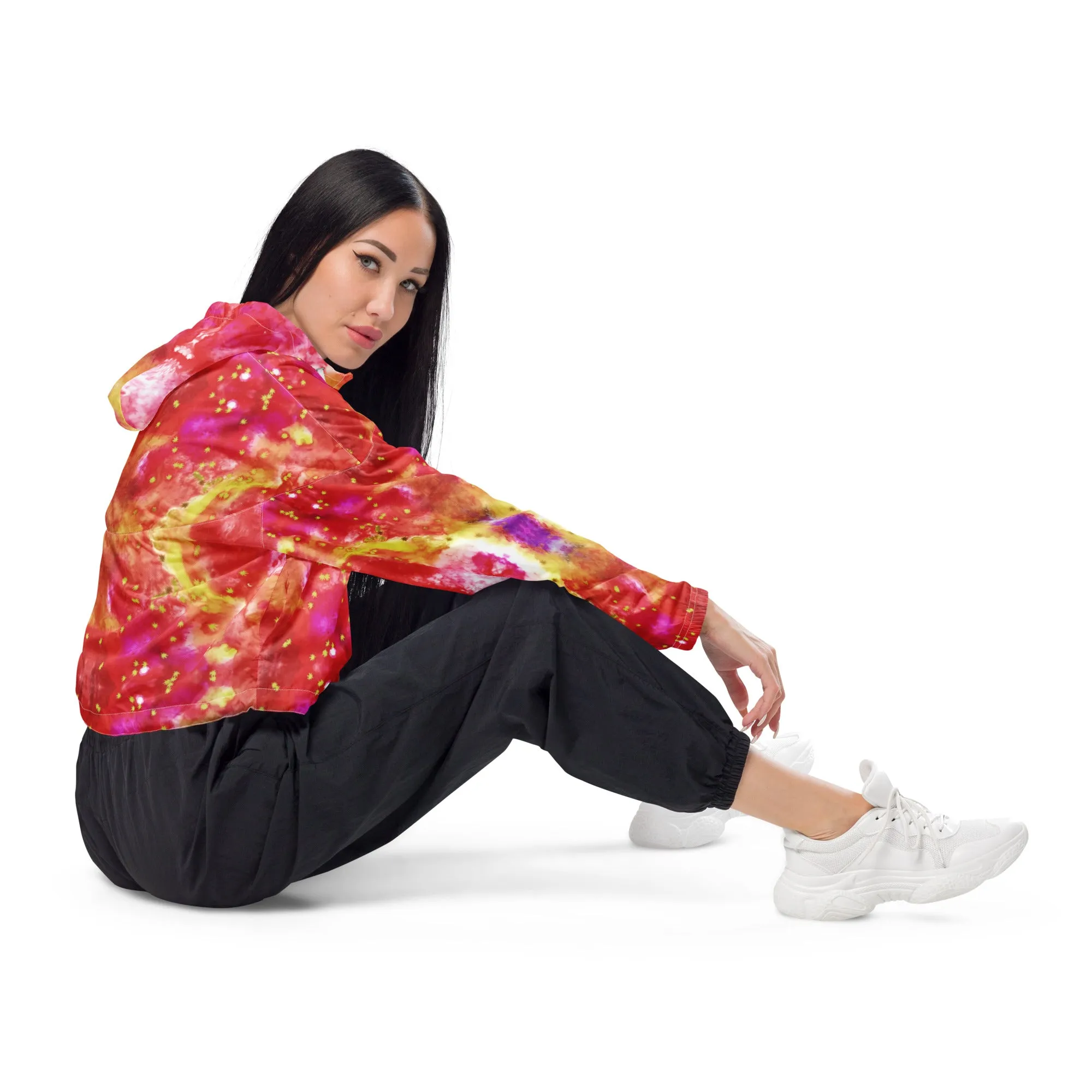 Cropped Track Jacket, Red Leaf