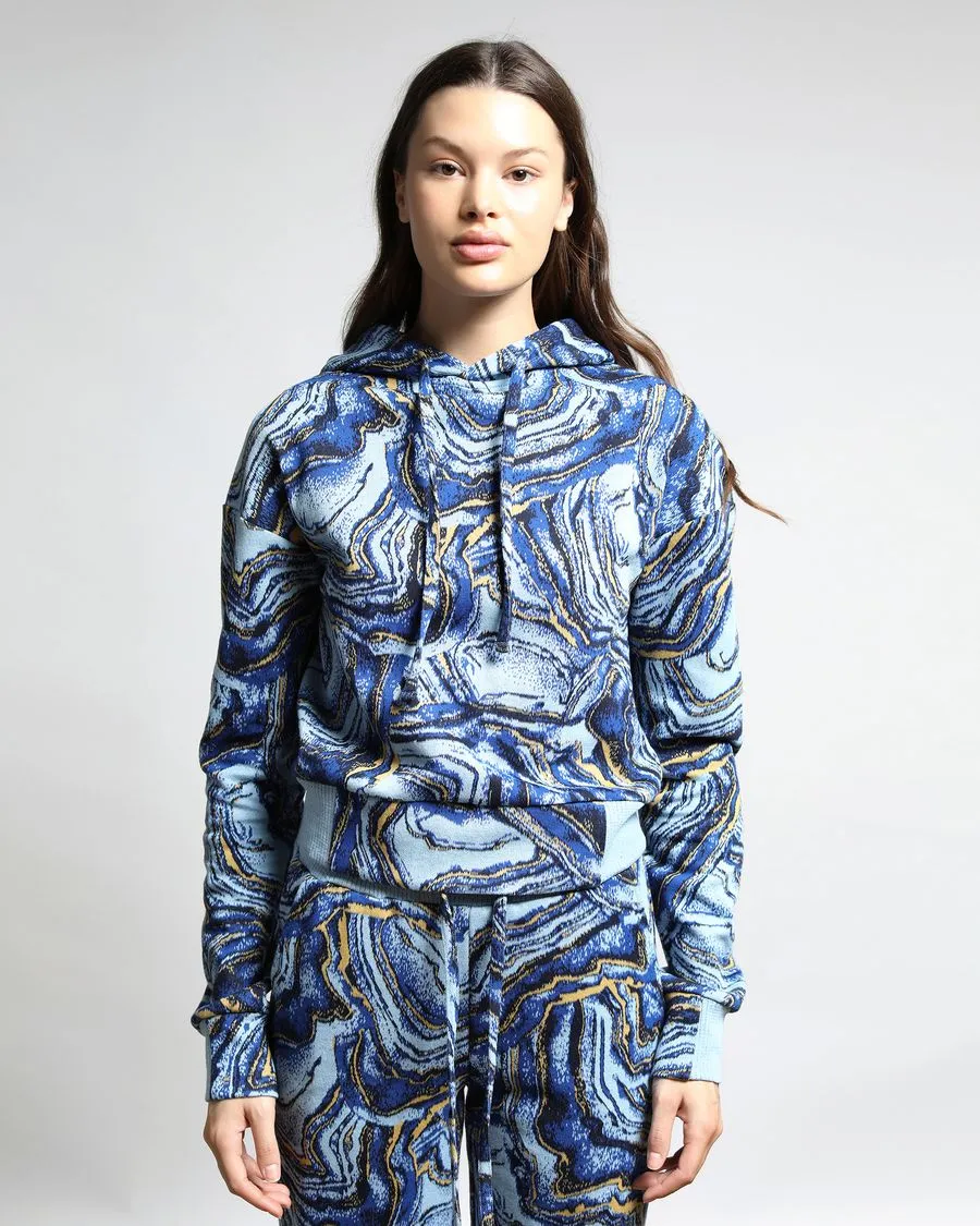 Crystal Azurite Hyper Reality Knit Hoodie (FINAL SALE)