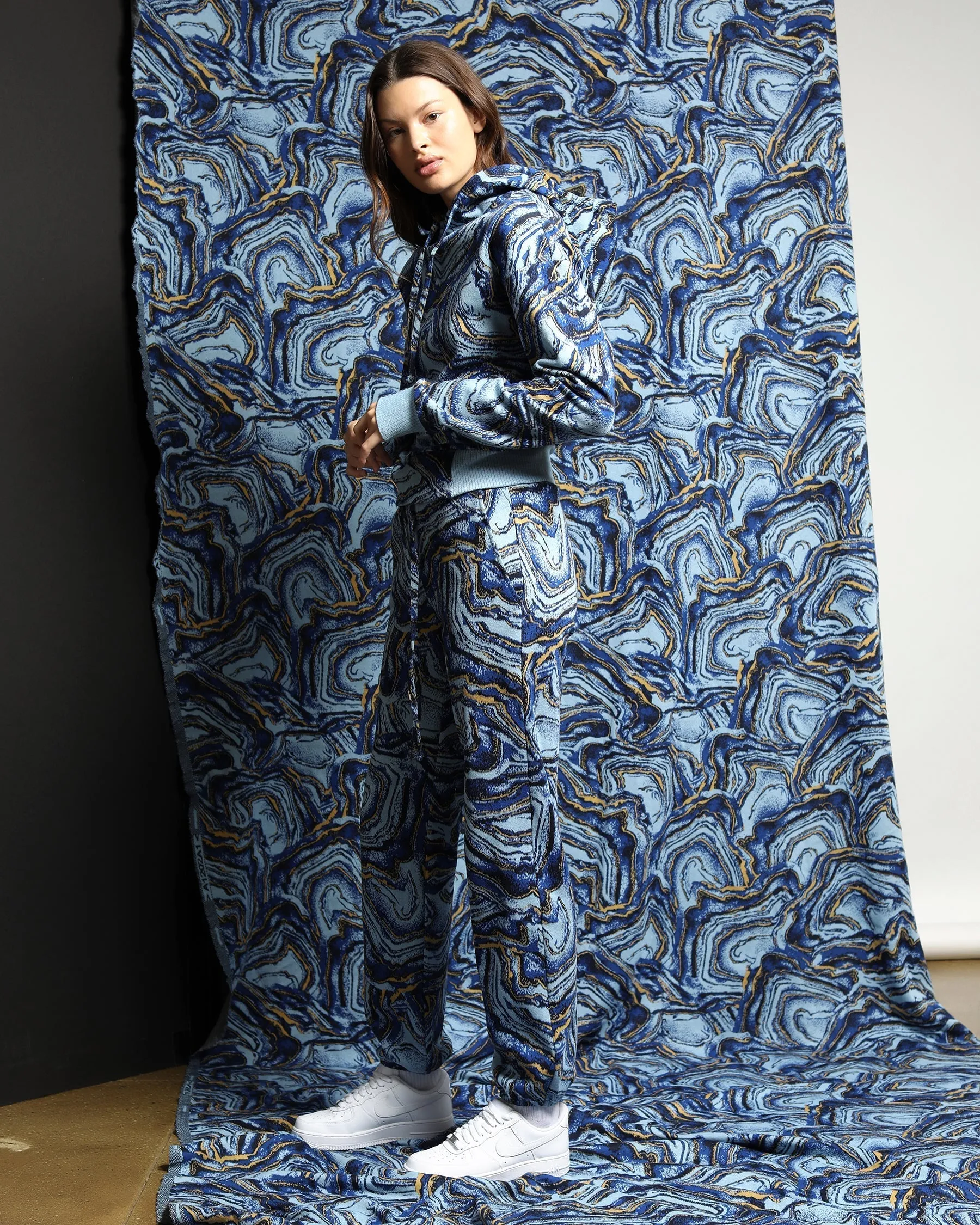 Crystal Azurite Hyper Reality Knit Hoodie (FINAL SALE)