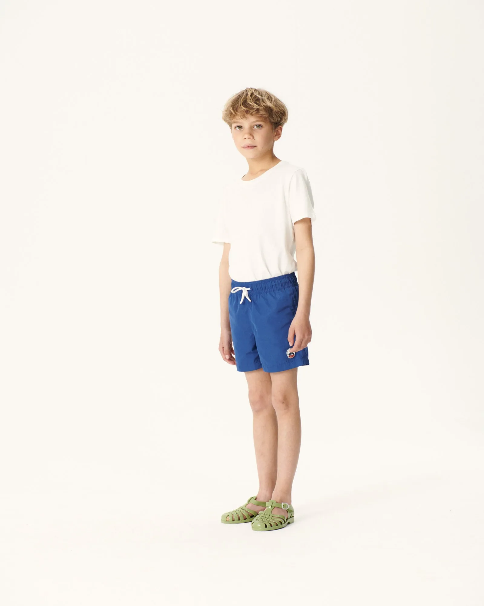 Dark denim Cassis children's swim shorts