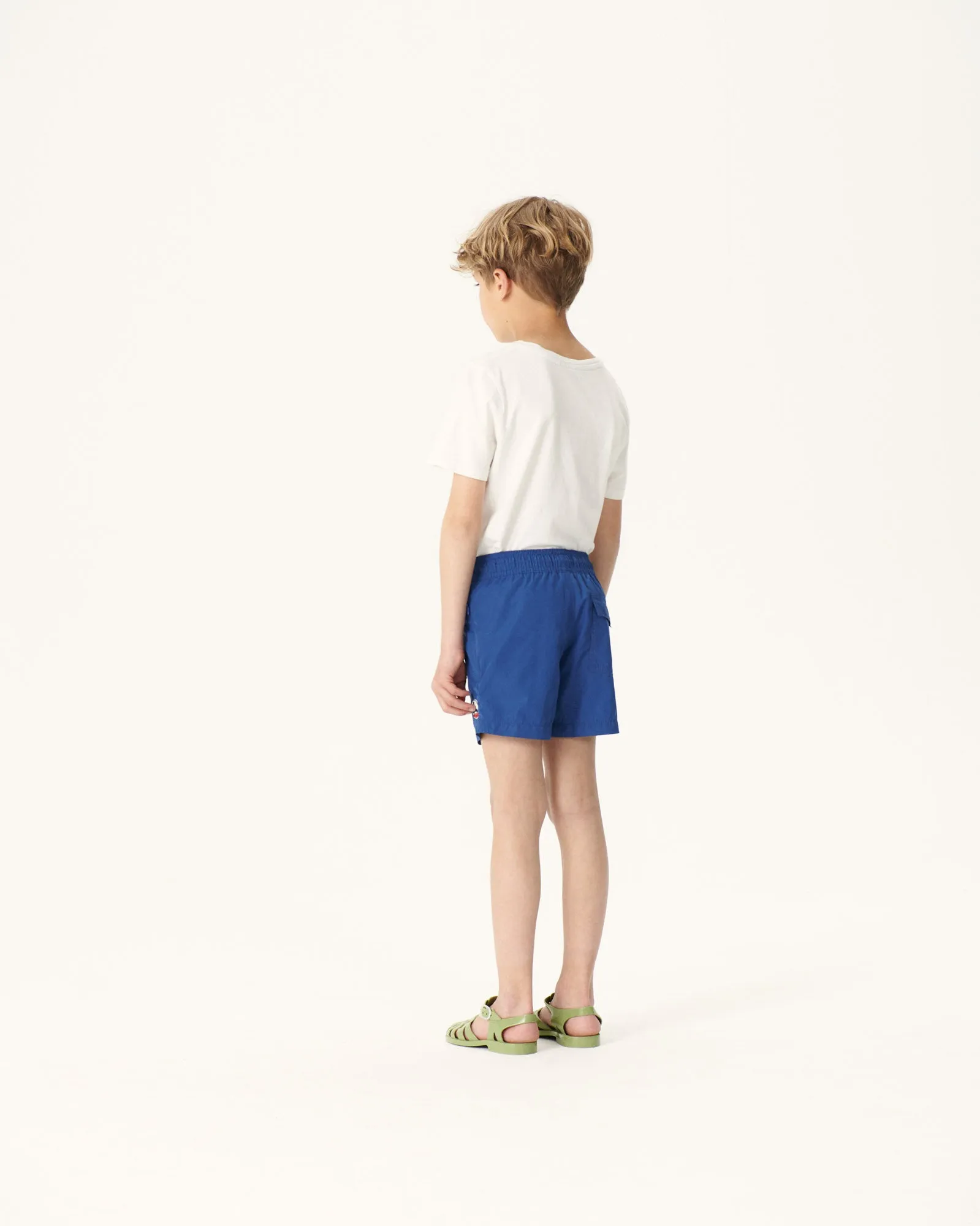 Dark denim Cassis children's swim shorts