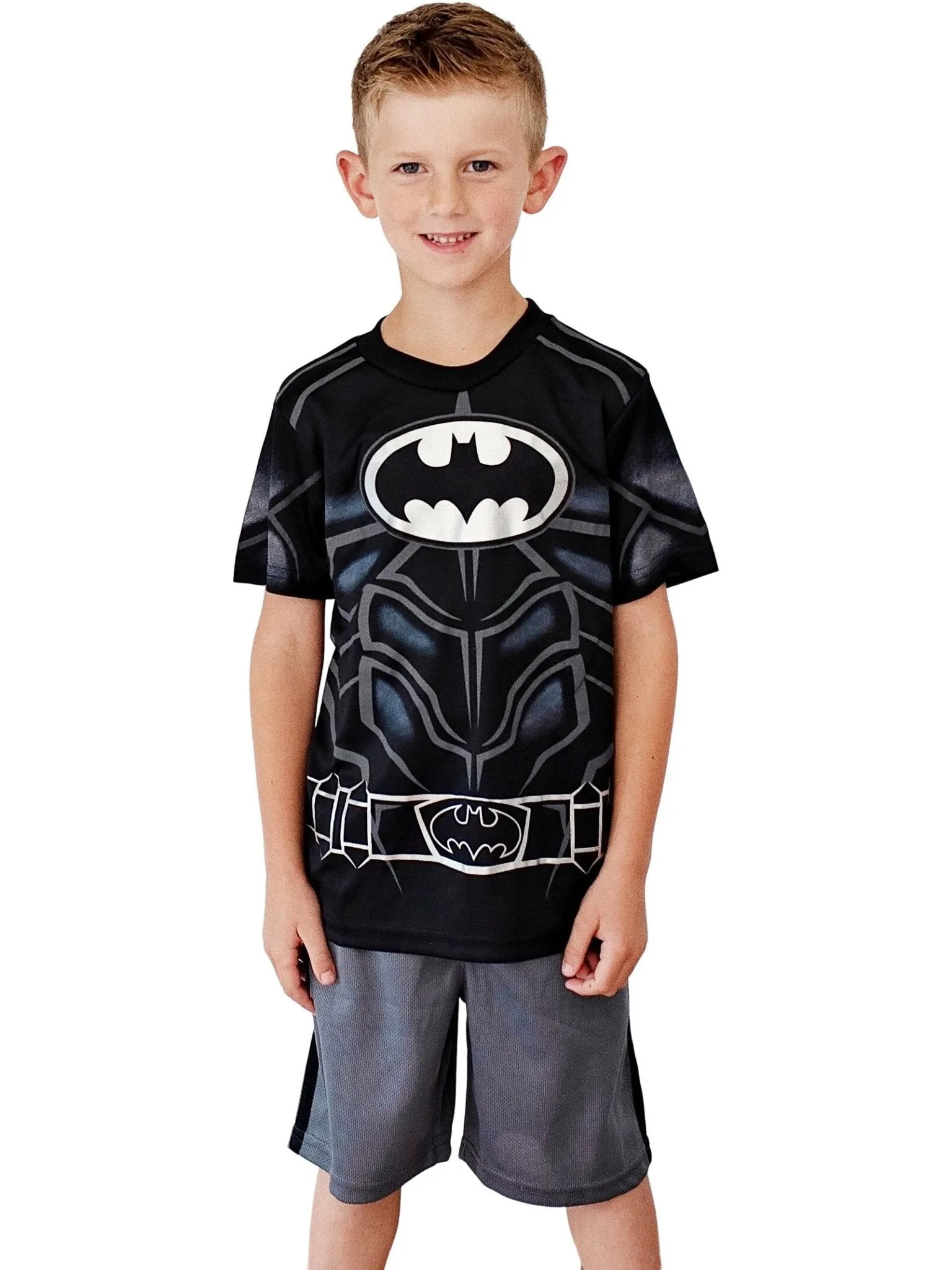 DC Comics Justice League Batman T-Shirt and Mesh Shorts Outfit Set