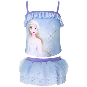 Disney Frozen Queen Elsa UPF 50  Tankini Top Bikini Bottom Swim Set