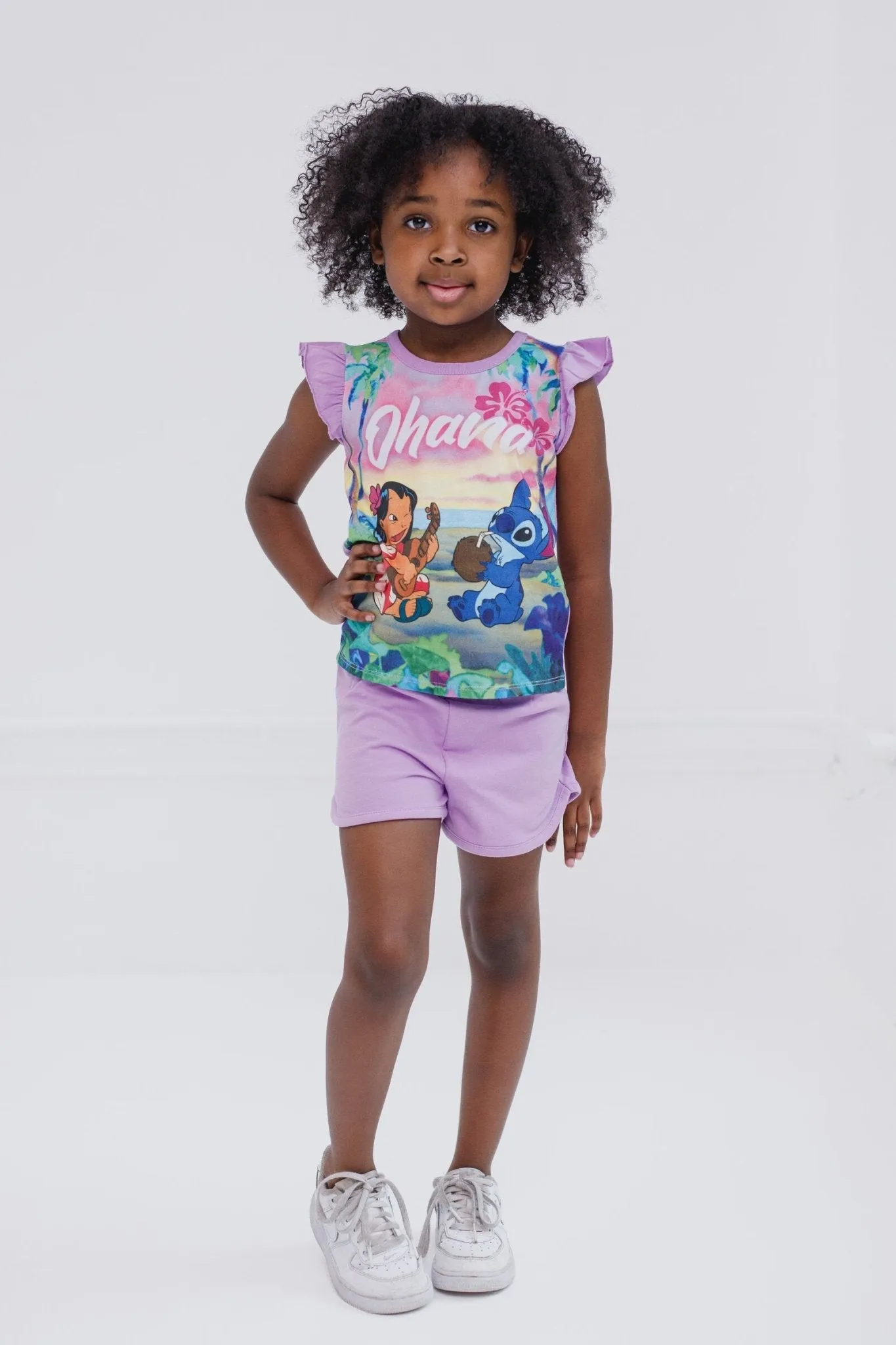 Disney Lilo & Stitch T-Shirt and French Terry Shorts Outfit Set
