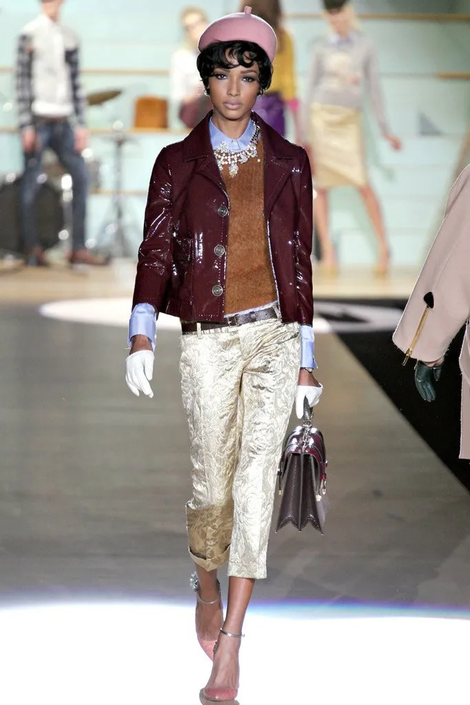 Dsquared2 - As Seen on the 2012 Fall Runway Collection, Look 6 - New Gold Brocade Trousers - IT 42