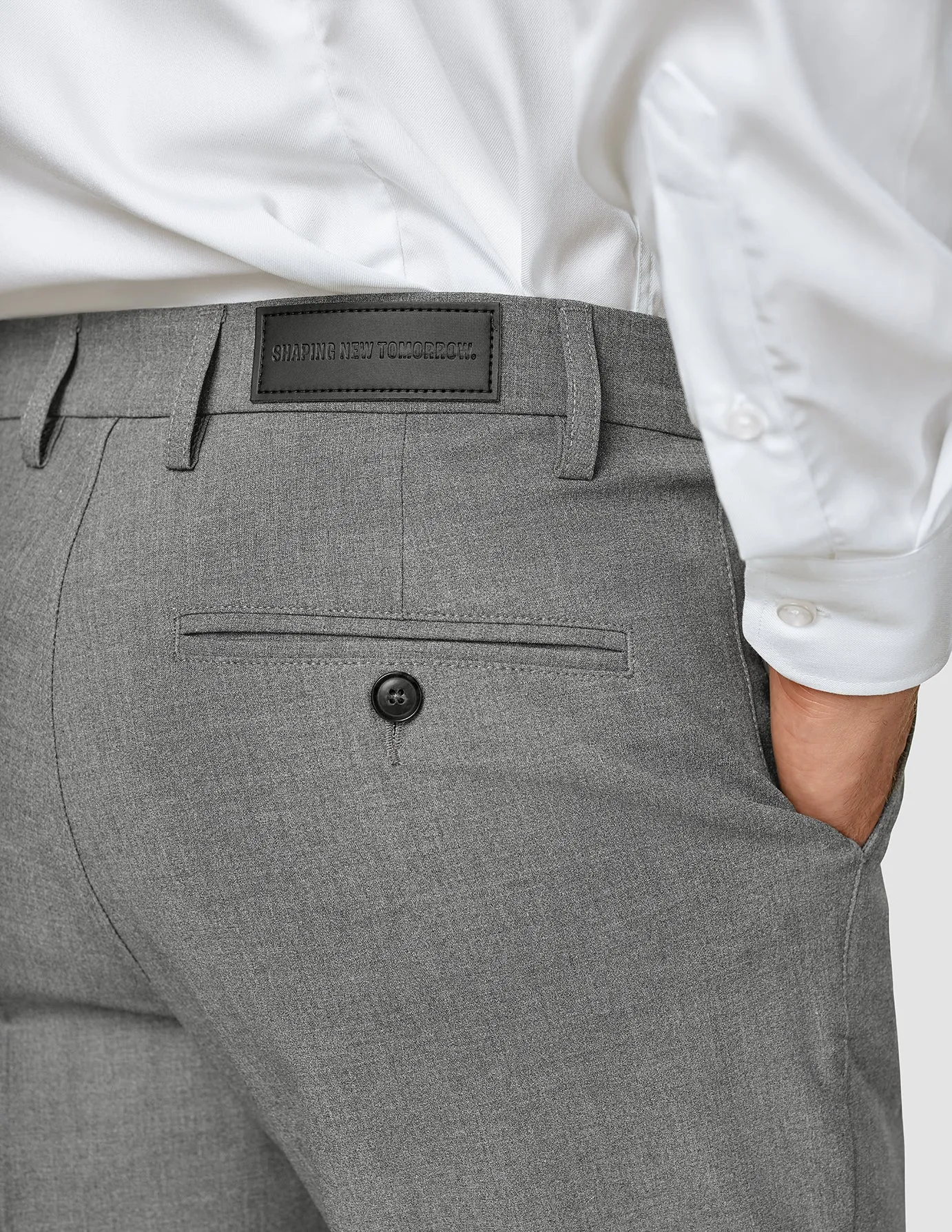 Essential Suit Pants Regular Dark Grey Melange