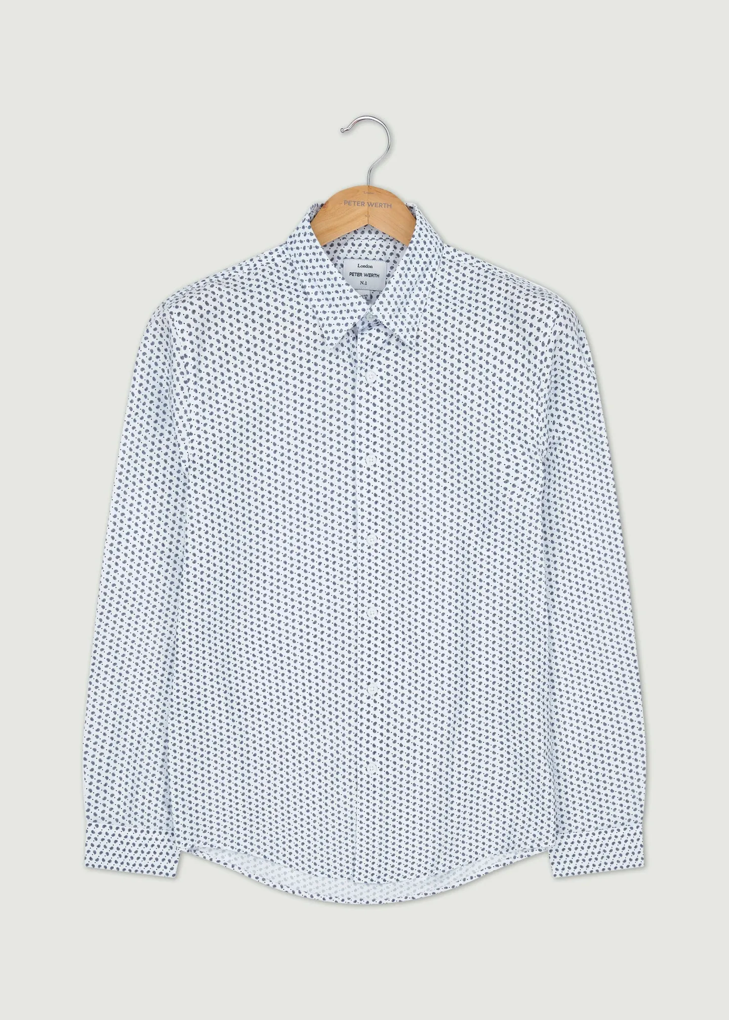 General Long Sleeve Shirt - White/Navy