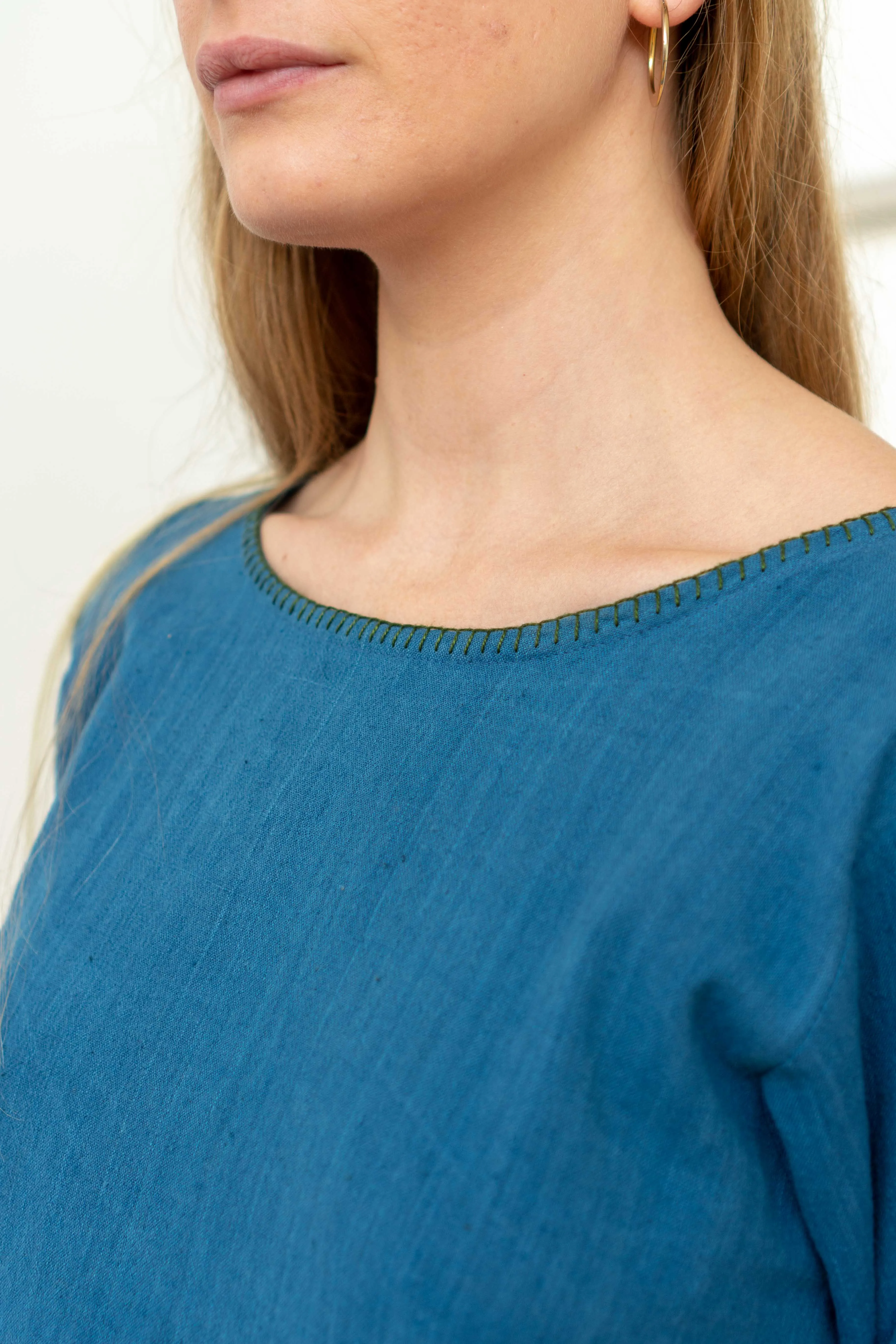Half Sleeve Dress Indigo