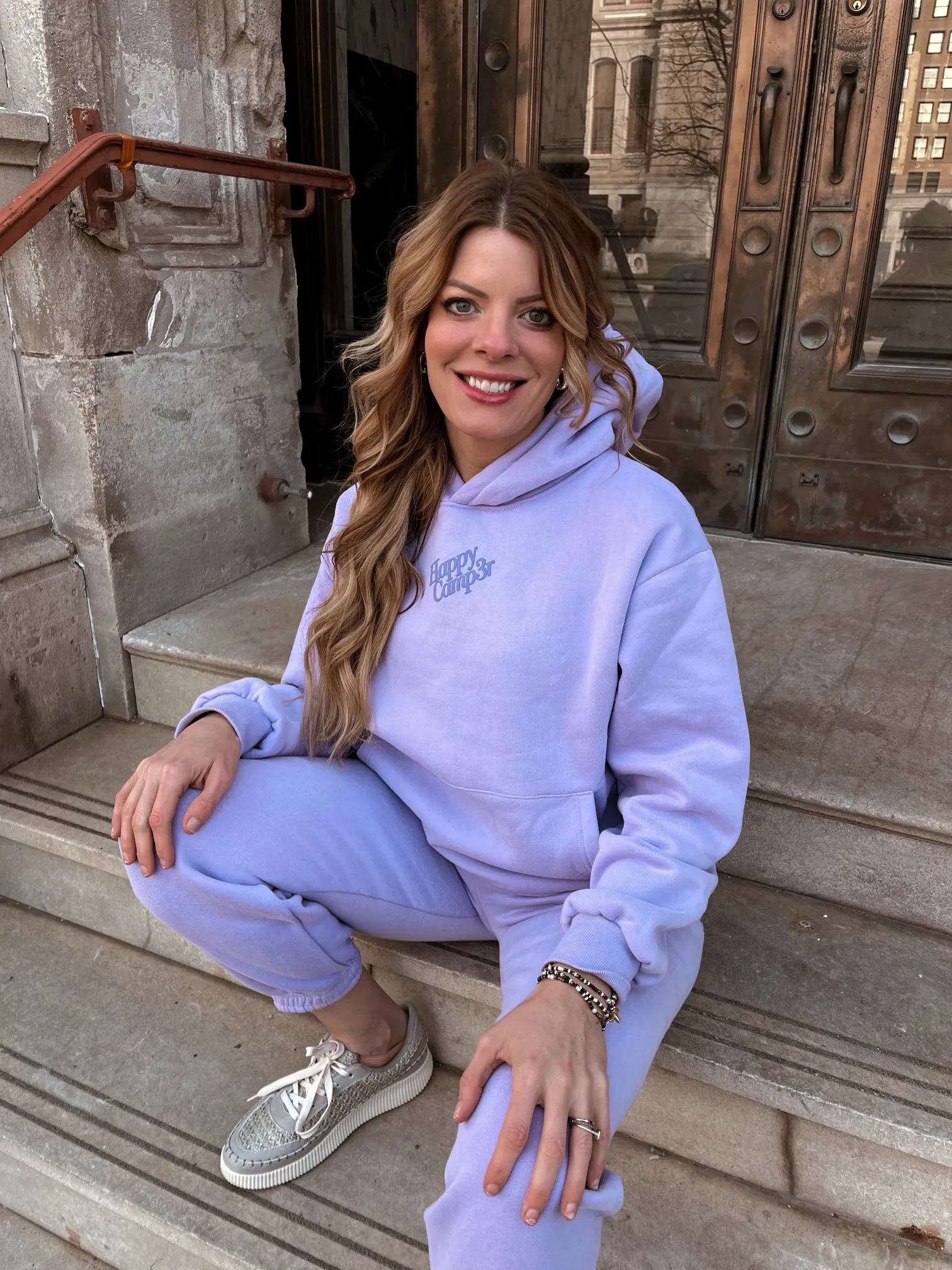 Happy Camp3r Puff Series Hoodie - Grape