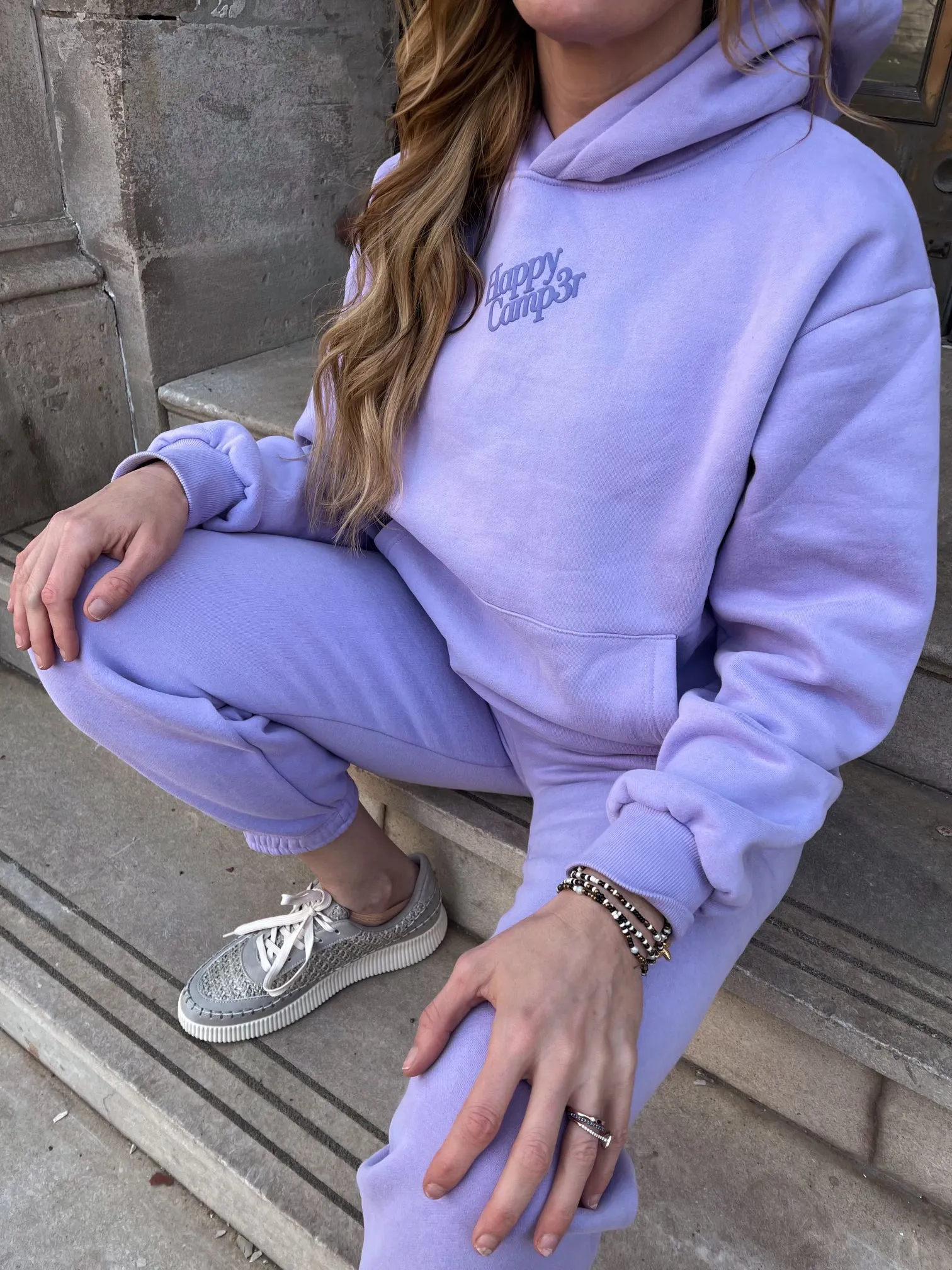 Happy Camp3r Puff Series Hoodie - Grape