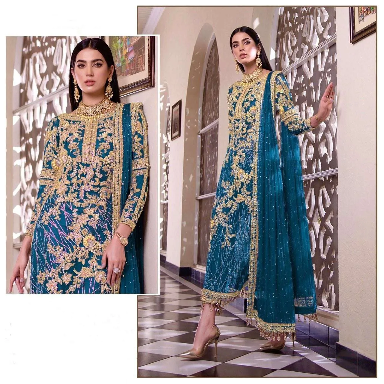 Heavy Embroidery Pakistani Style Suit