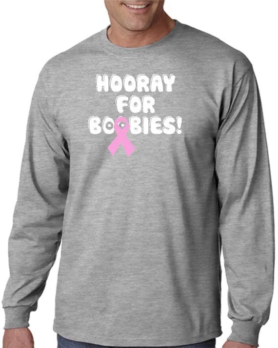 Hooray for Boobies Pink Ribbon T-Shirt Breast Cancer Awareness
