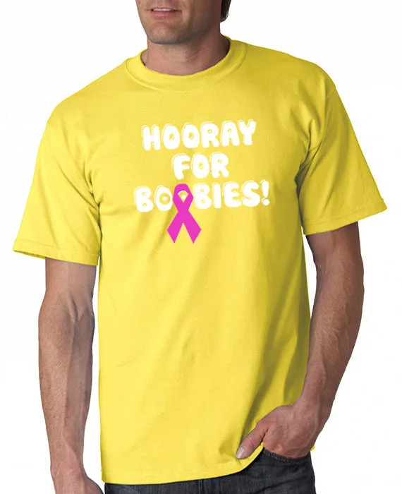 Hooray for Boobies Pink Ribbon T-Shirt Breast Cancer Awareness