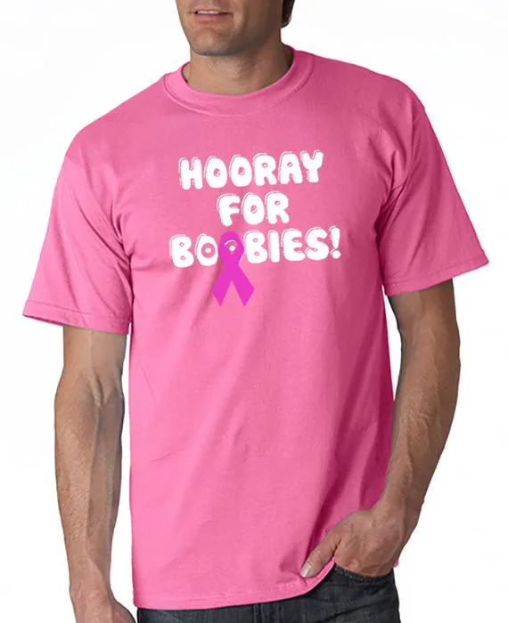 Hooray for Boobies Pink Ribbon T-Shirt Breast Cancer Awareness