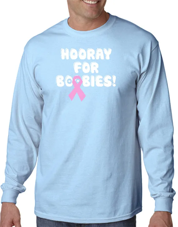 Hooray for Boobies Pink Ribbon T-Shirt Breast Cancer Awareness