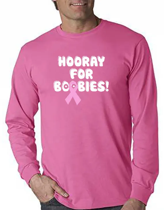 Hooray for Boobies Pink Ribbon T-Shirt Breast Cancer Awareness