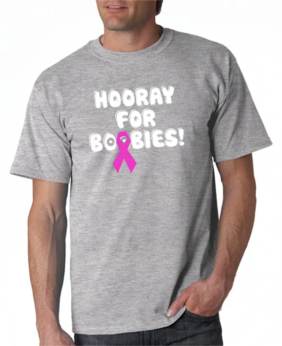 Hooray for Boobies Pink Ribbon T-Shirt Breast Cancer Awareness
