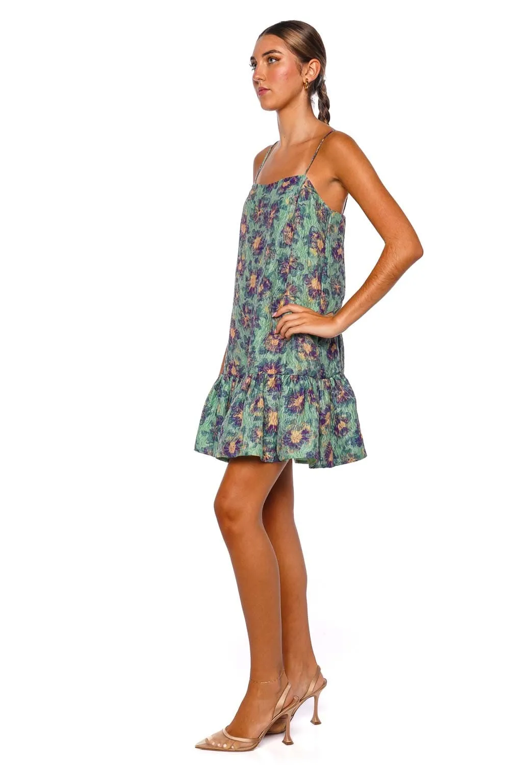 Iris Seaglass Ruffled Mini Dress