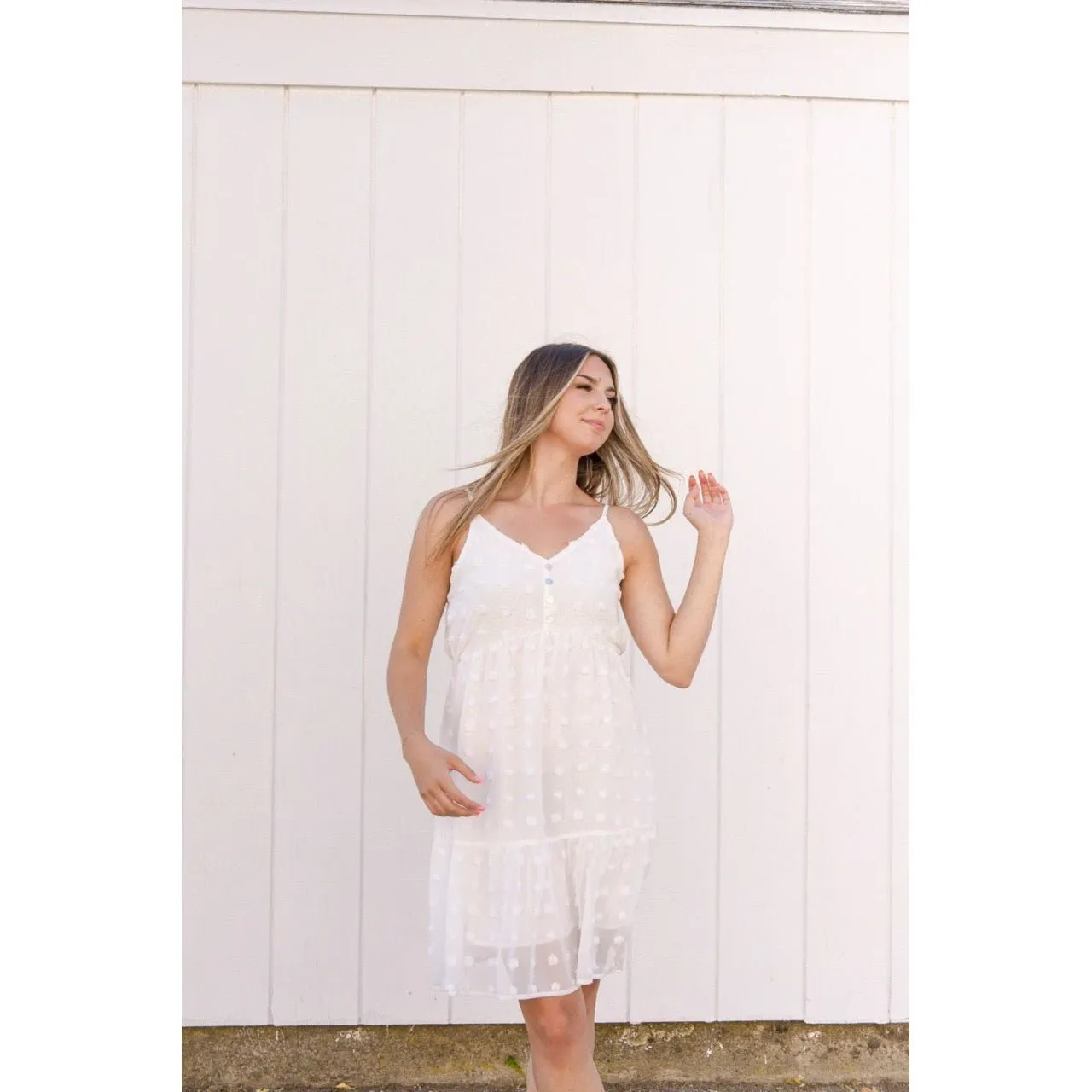 Jessica Dotted Mini Sundress