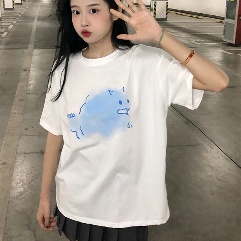 Kawaii Korean Style All-match Loose T-shirt