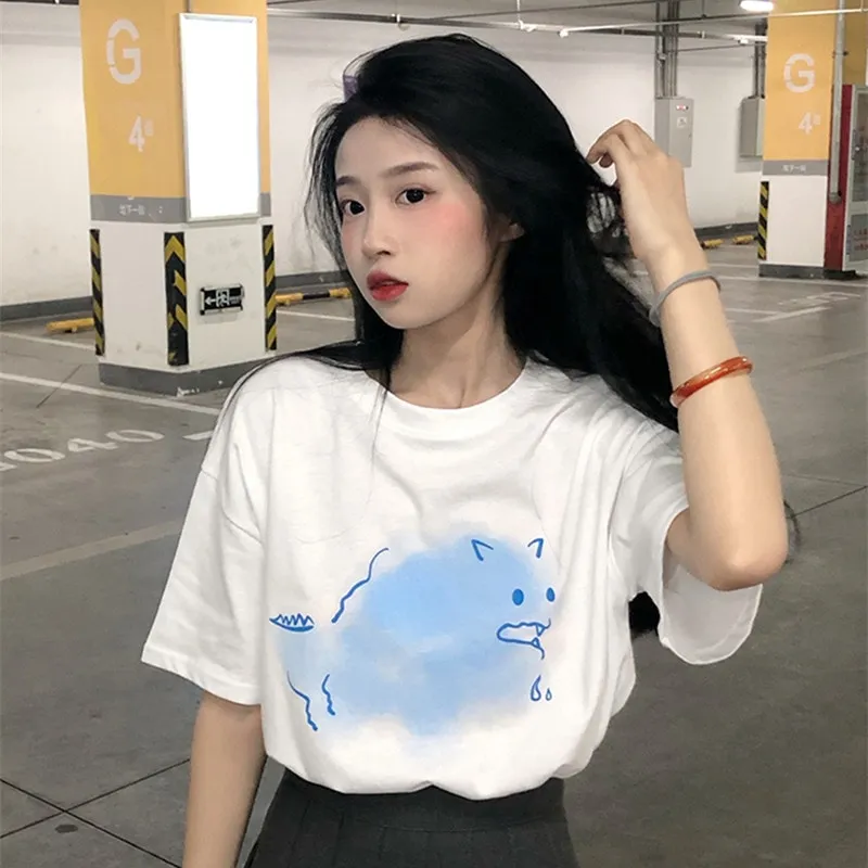 Kawaii Korean Style All-match Loose T-shirt