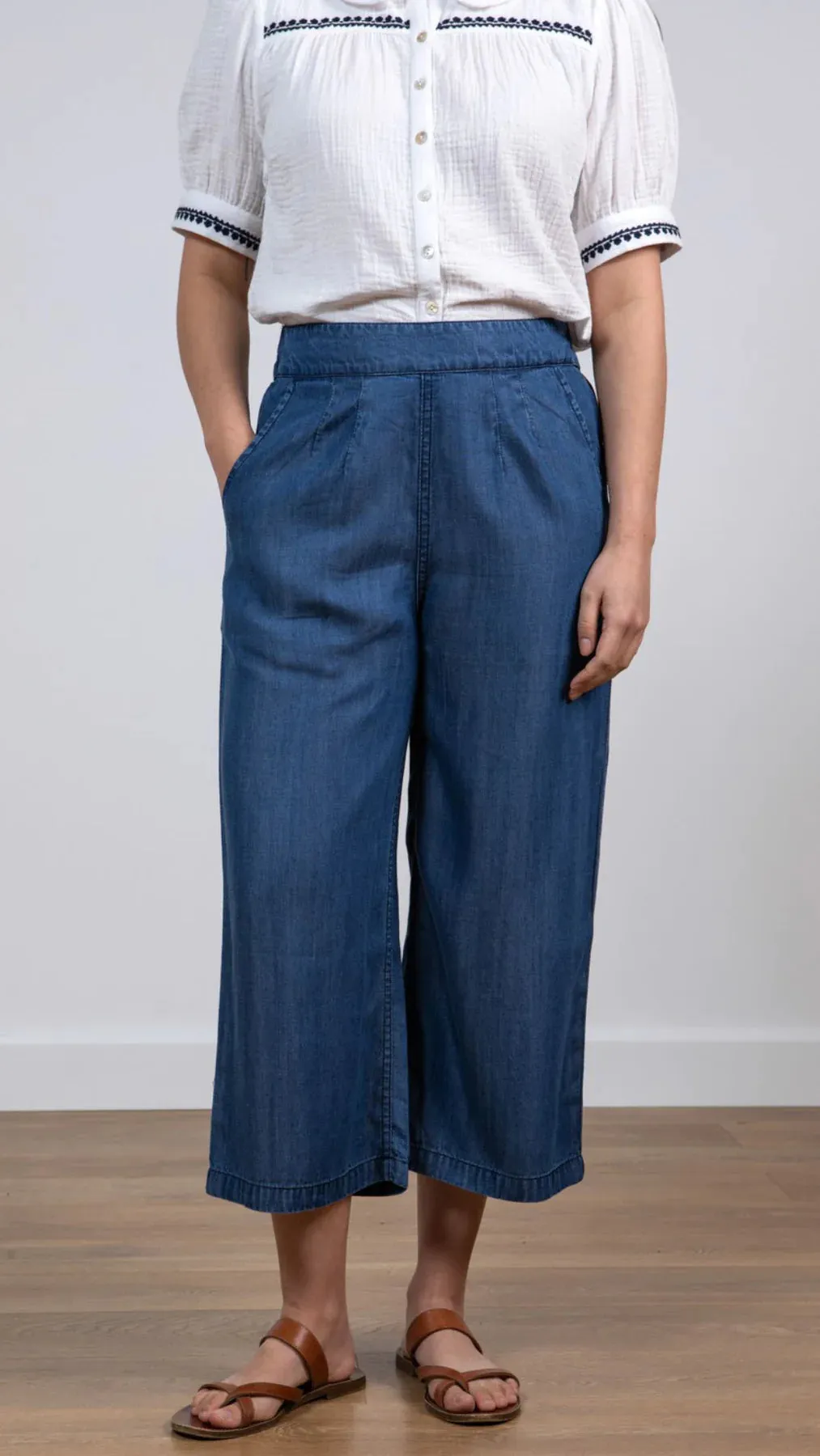 Lily & Me - Drift Trouser Tencel - Blue