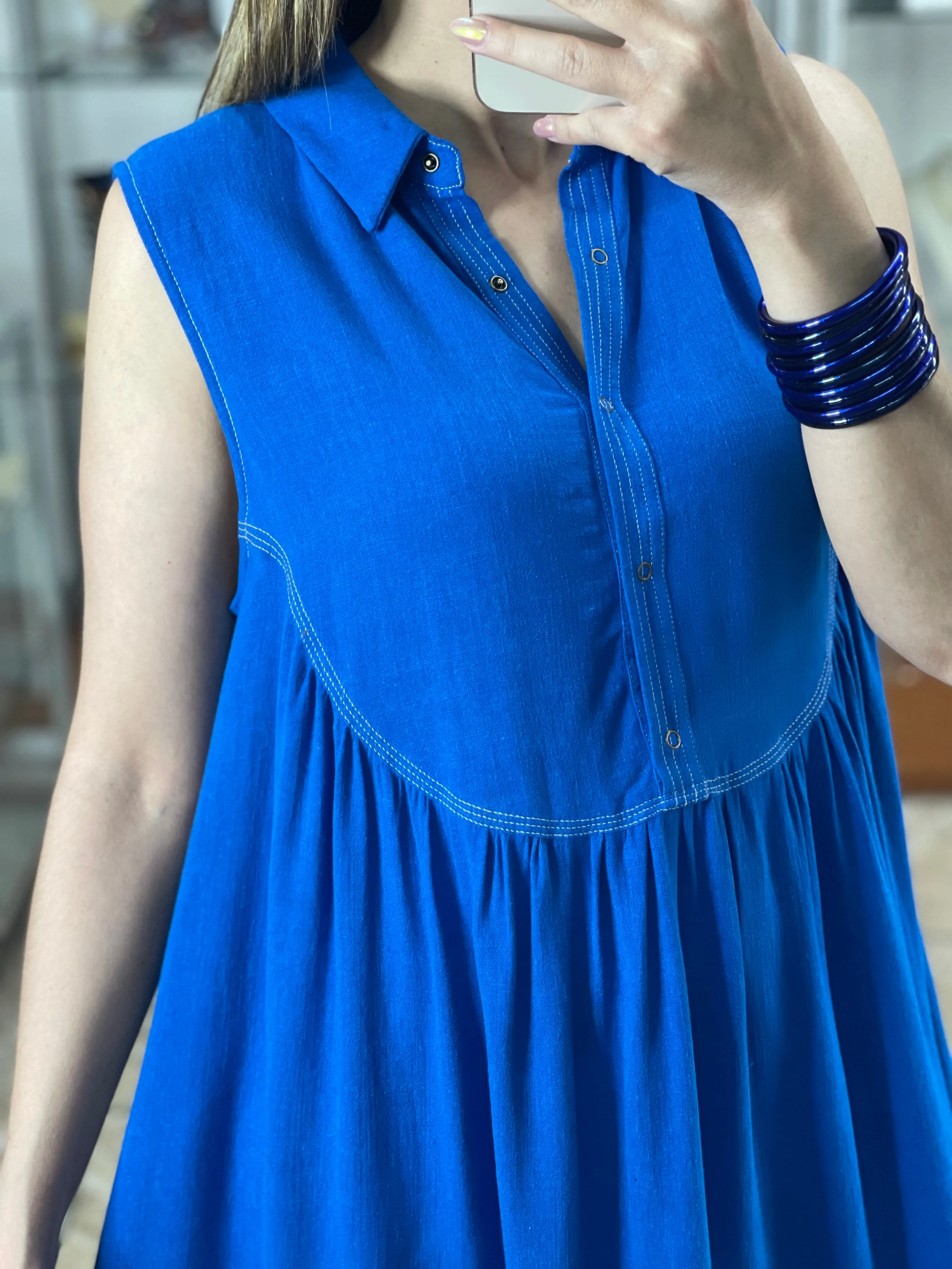 Linen/Cotton Sleeveless Dress
