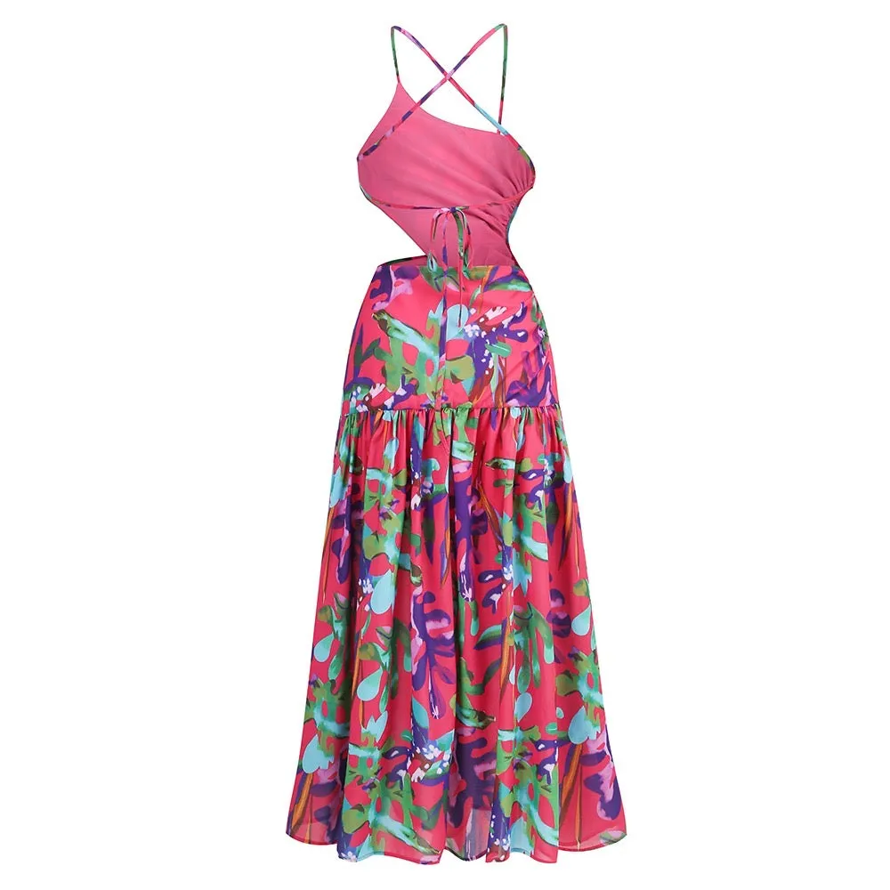 LORENZA Cut Out Summer Bodycon Dress