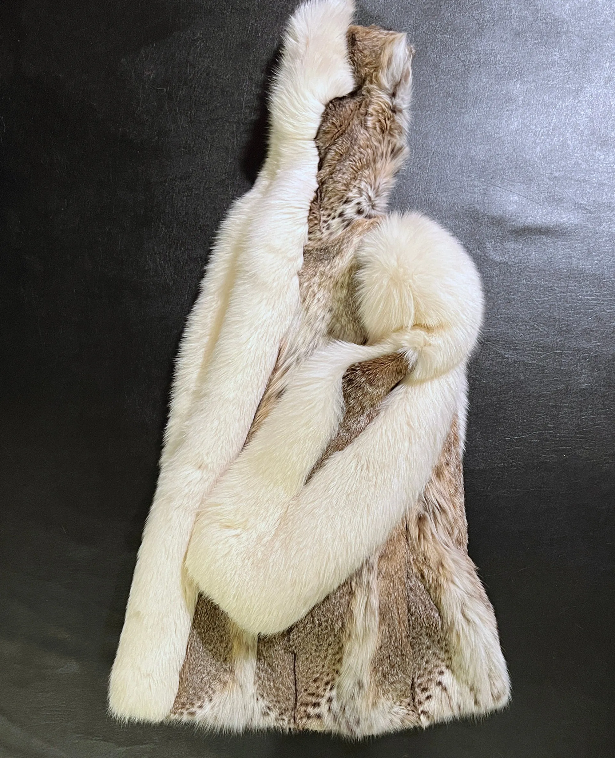 Lynx and Blush Fox Parka Jacket, Coat with Hood