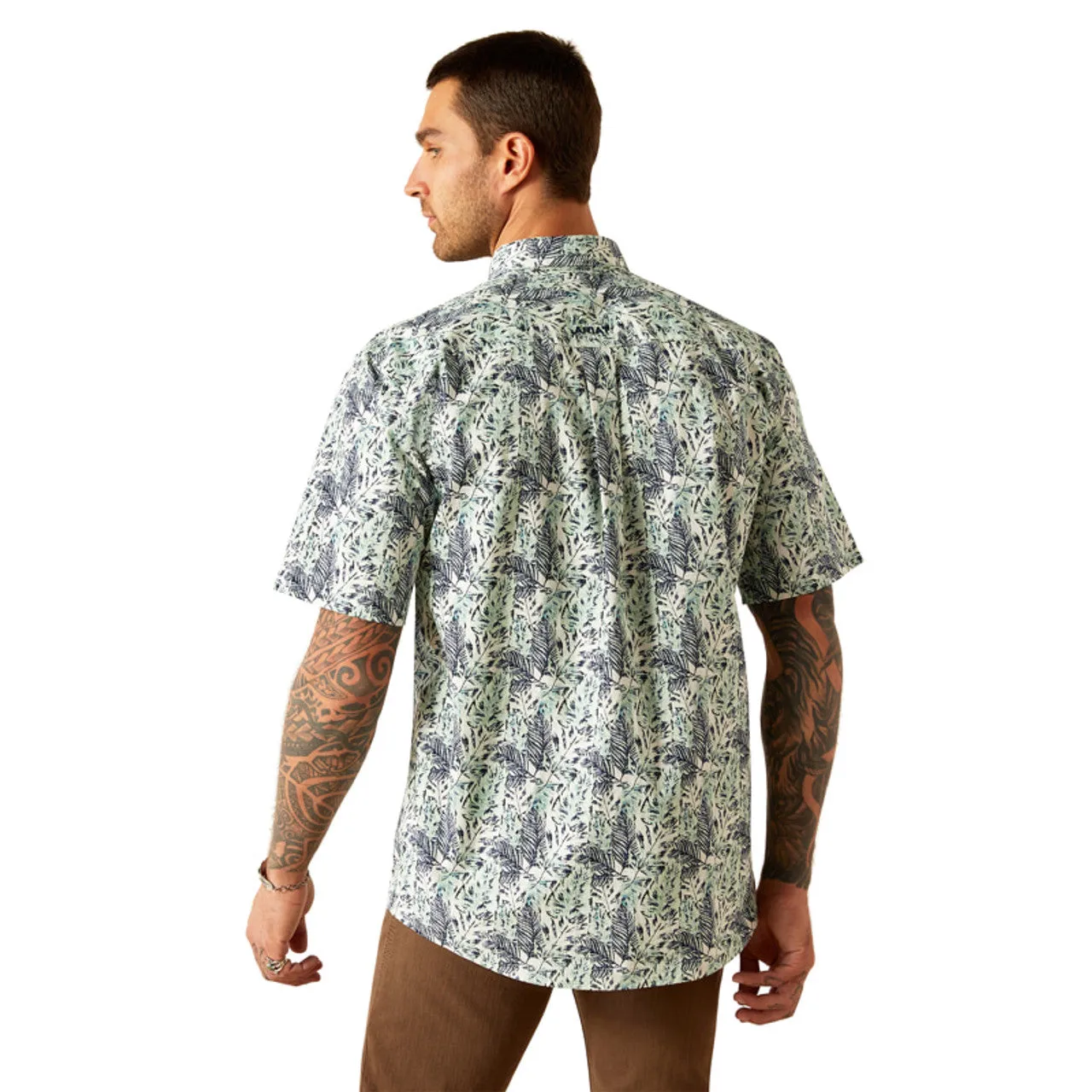 Men's Ariat Mint Cyrus Short Sleeve Button Up Shirt Image 10054820