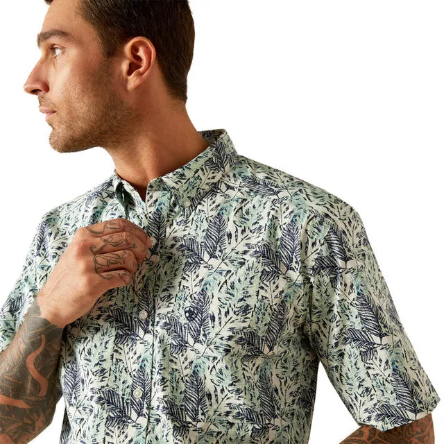 Men's Ariat Mint Cyrus Short Sleeve Button Up Shirt Image 10054820