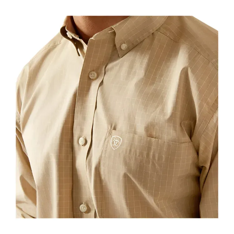 Men's Ariat Pro Cayson Long Sleeve Khaki Shirt 10054675
