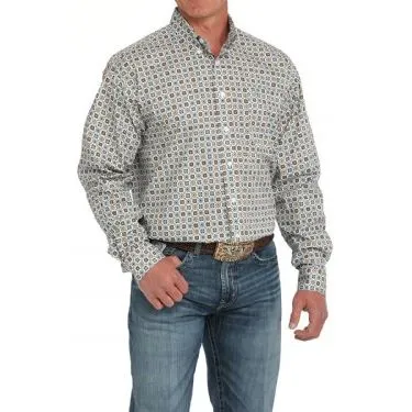 Men's Cinch Medallion Print Button-Down Western Shirt MTW1105895