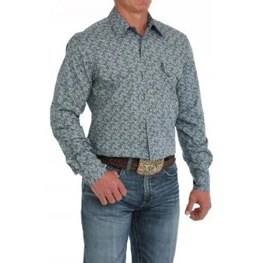 Men's Cinch Modern Fit Geometric Print Western Shirt MTW1301083