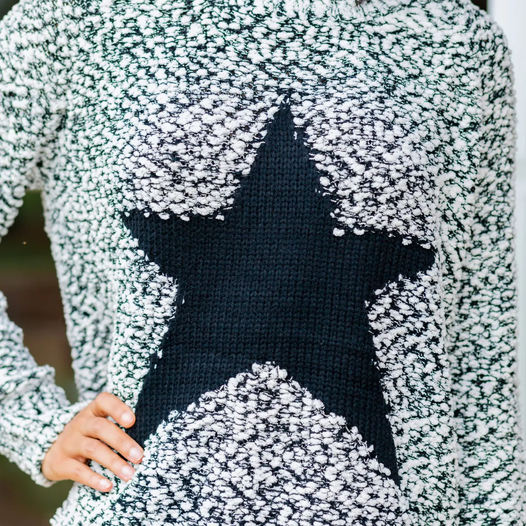 One And Only Black Star Sweater