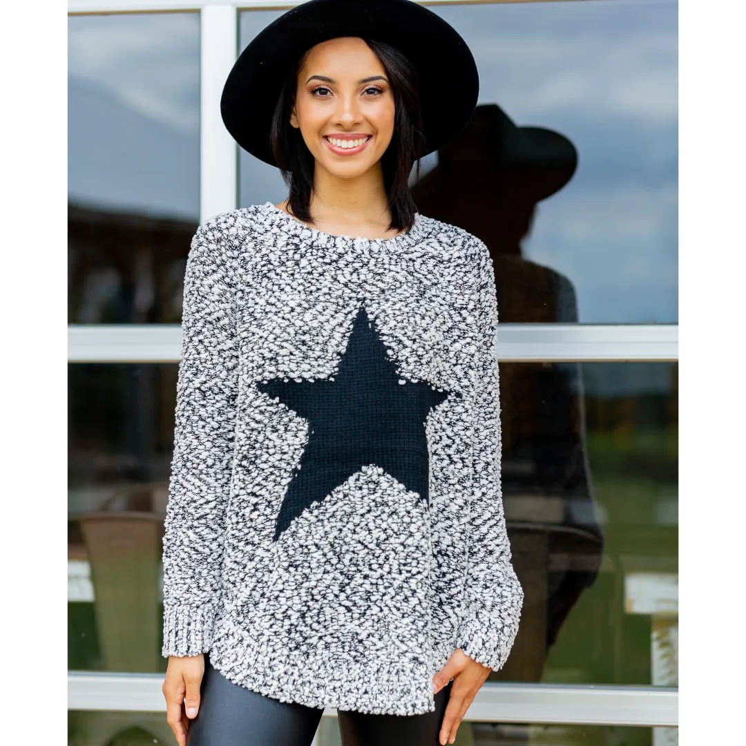 One And Only Black Star Sweater