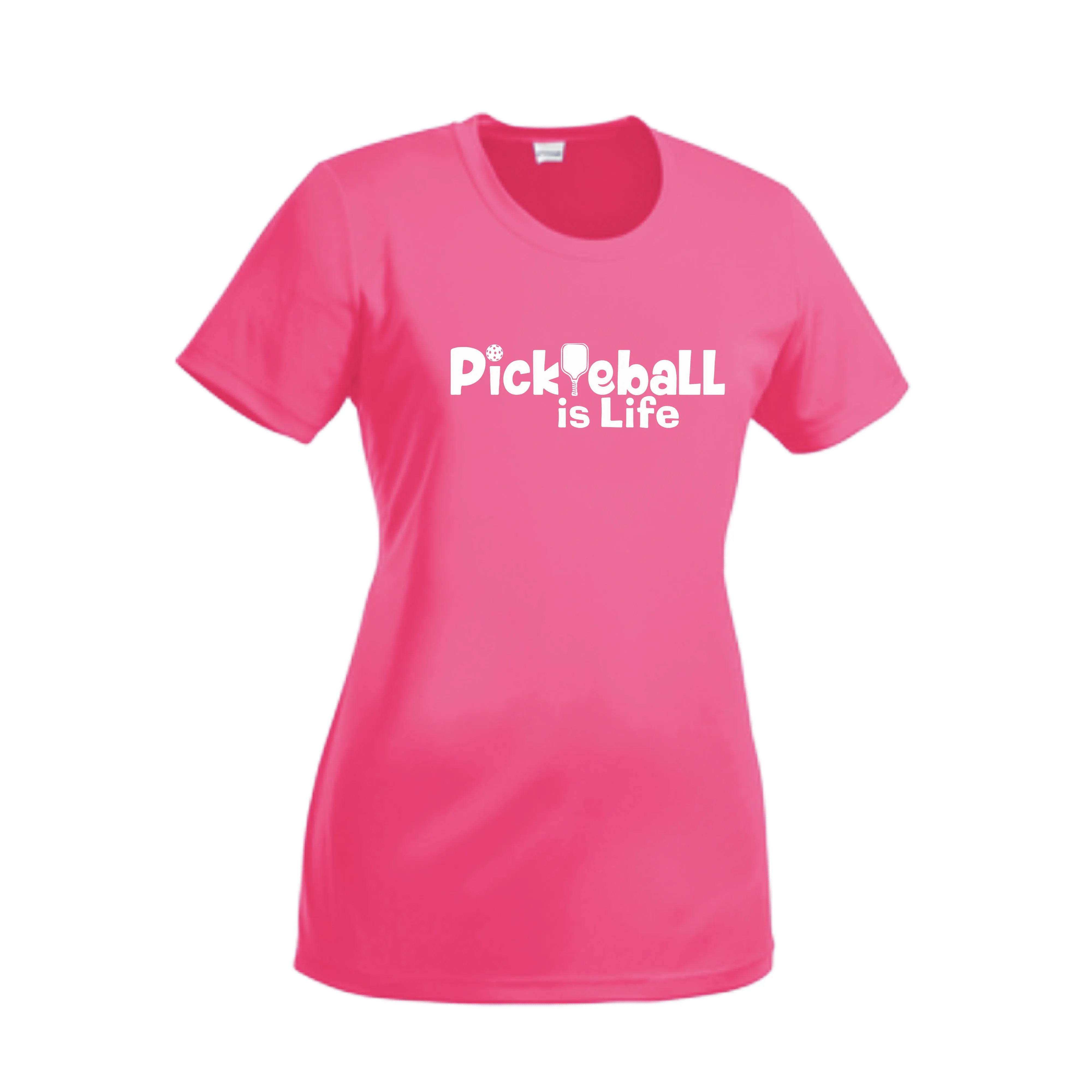 Pickleball Is LIfe | Women’s Short Sleeve Crewneck Athletic Shirts | 100% Polyester