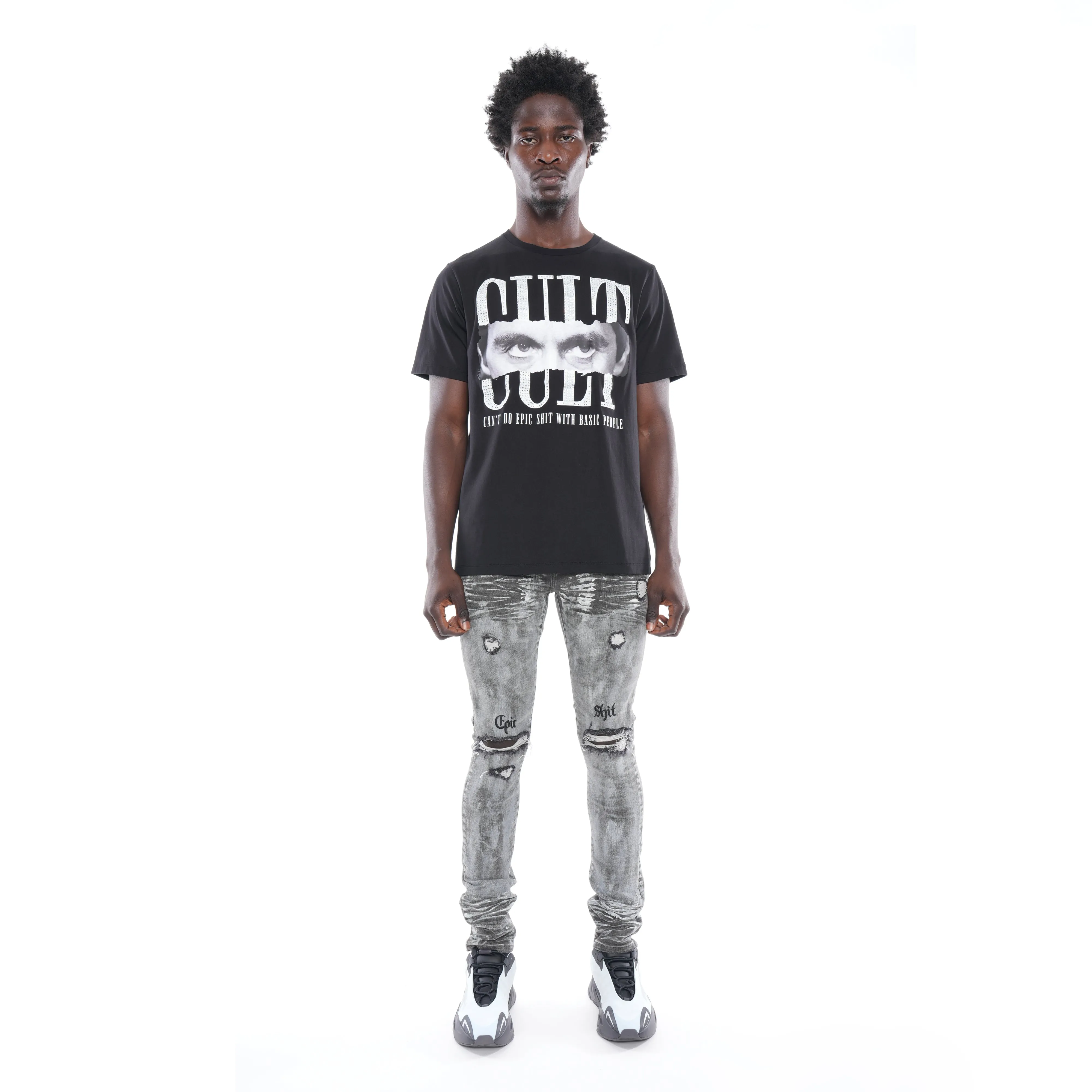 PUNK SUPER SKINNY BELTED STRETCH IN SHEETROCK