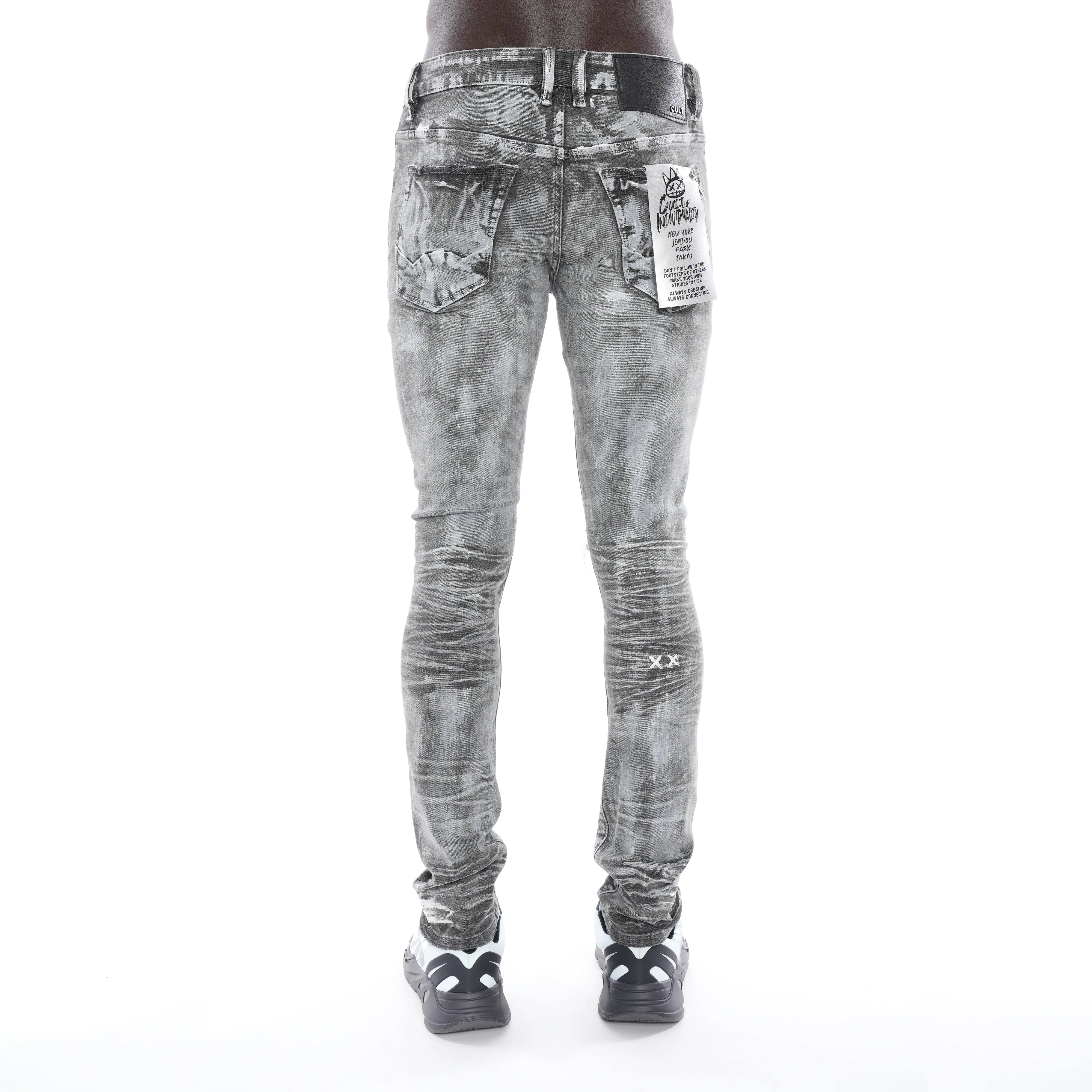 PUNK SUPER SKINNY BELTED STRETCH IN SHEETROCK