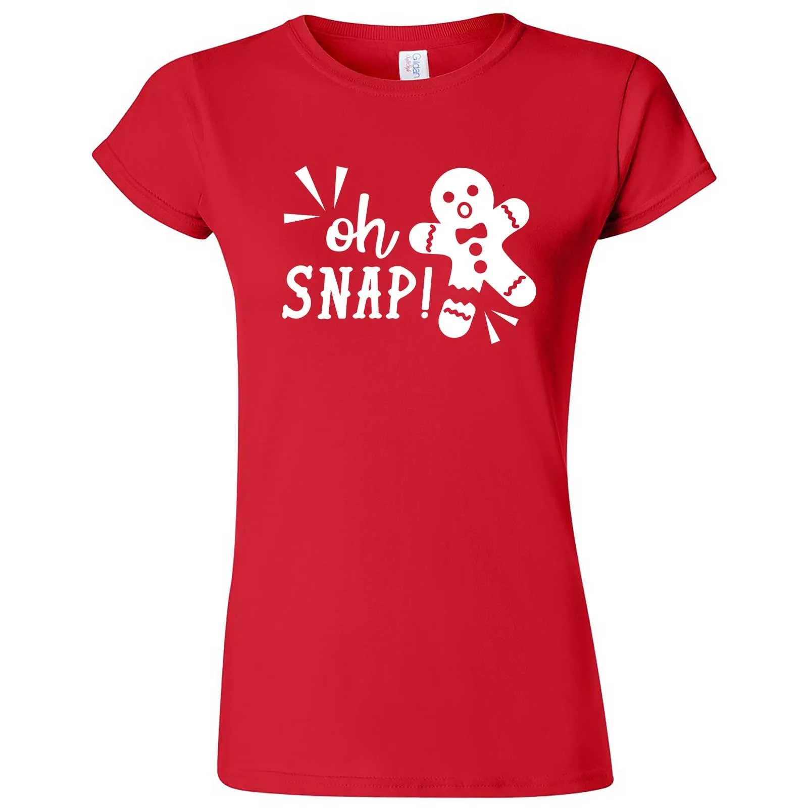"Oh Snap Gingerbread Man" women's t-shirt