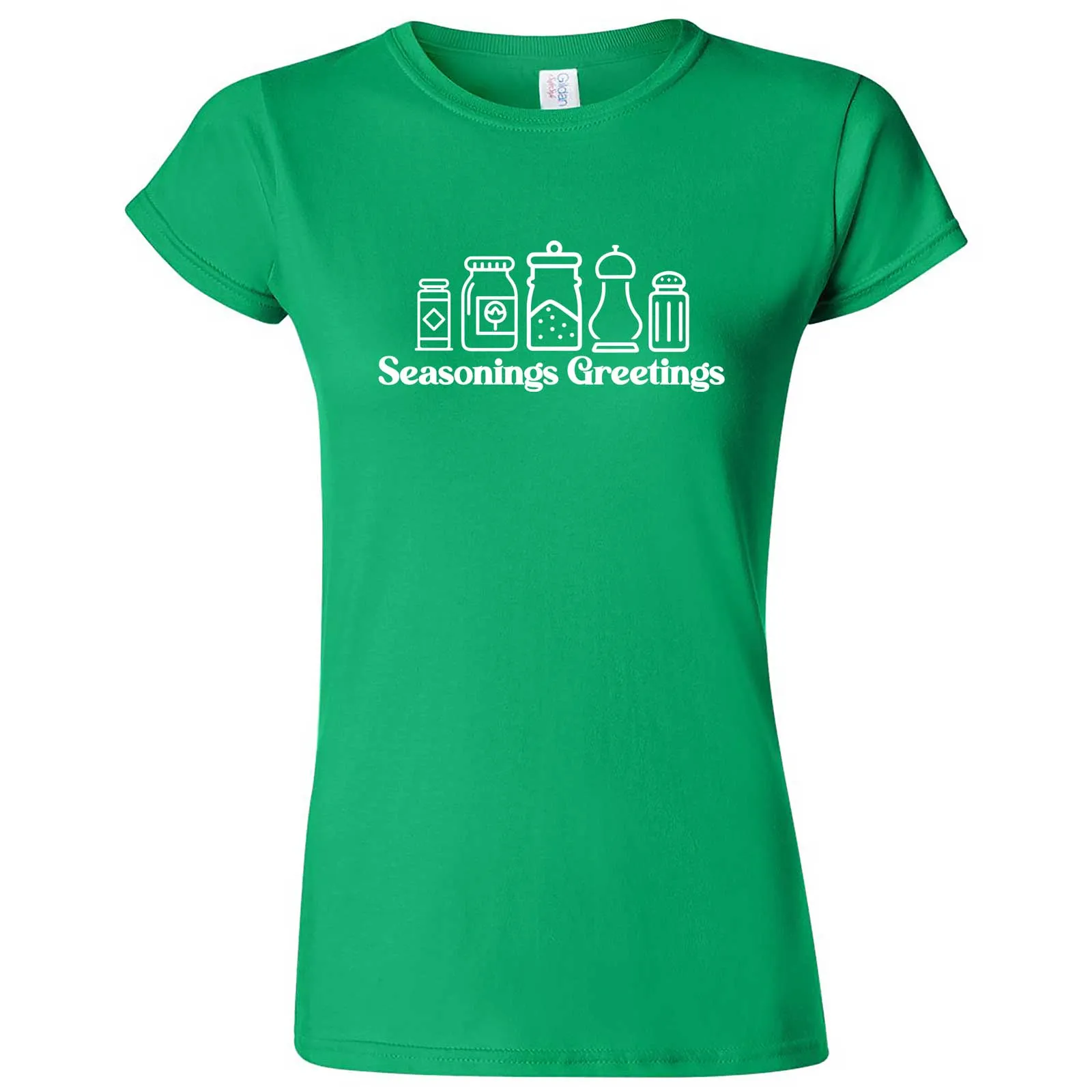 "Seasonings Greetings" women's t-shirt