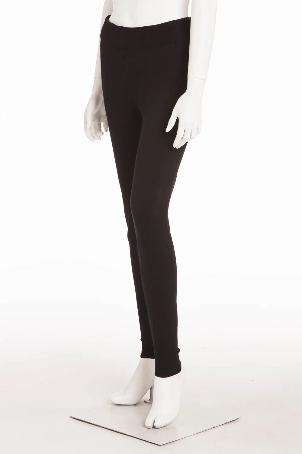 RLX - Black Cashmere After Ski Pants with Embroidered Silver Tiger on Back - M