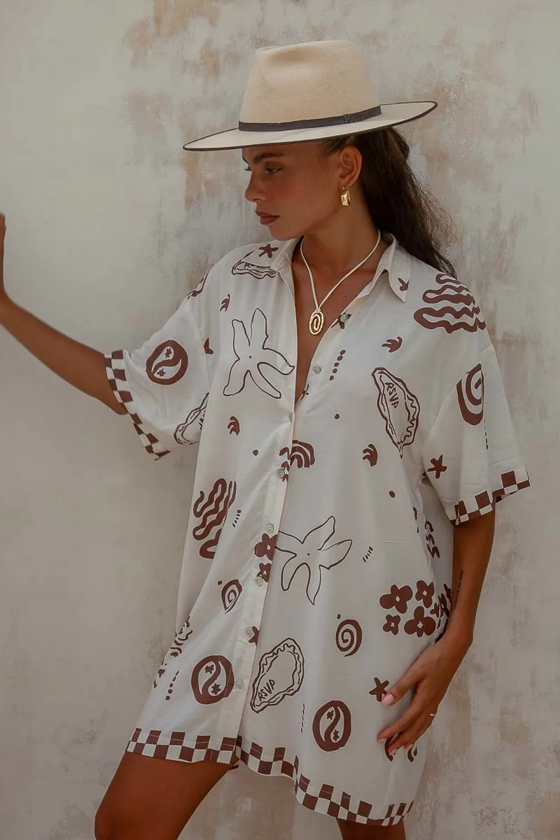 RSVP Shirt Dress- Cream
