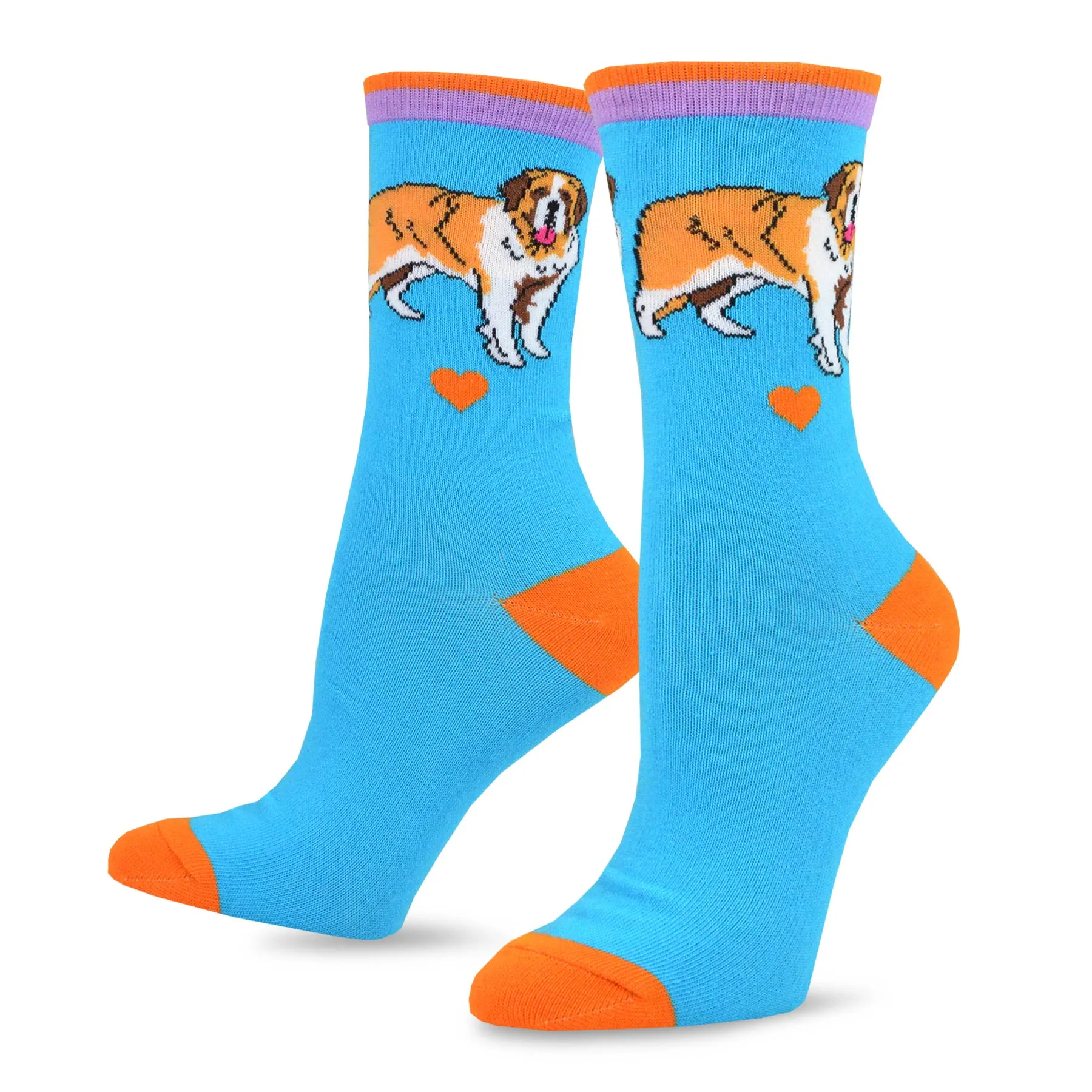 TeeHee Socks Women's Novelty Cotton Crew Dog 5-Pack (12086)