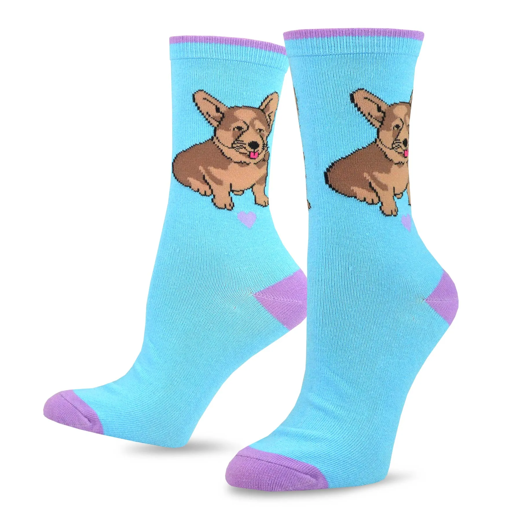TeeHee Socks Women's Novelty Cotton Crew Dog 5-Pack (12086)