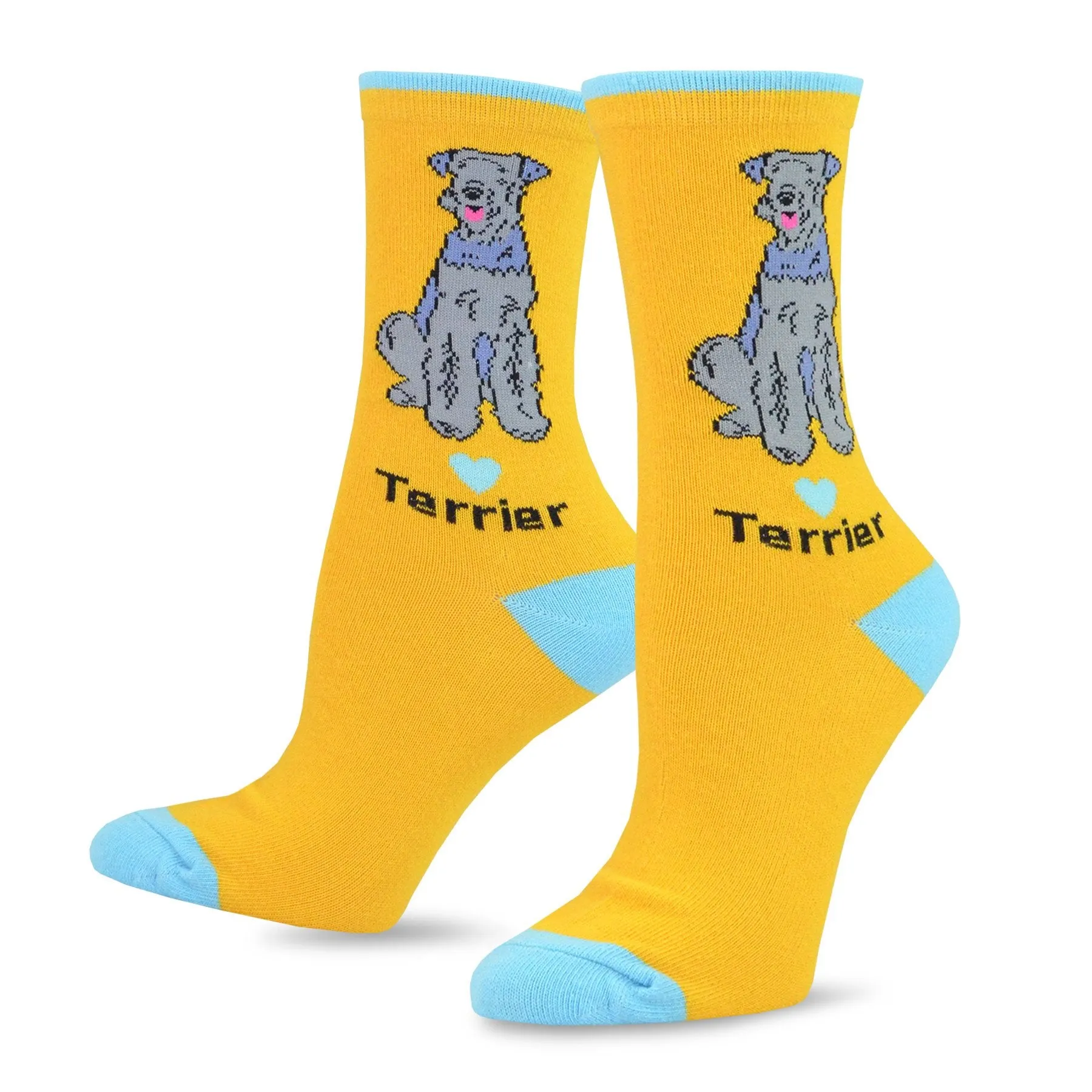 TeeHee Socks Women's Novelty Cotton Crew Dog 5-Pack (12086)