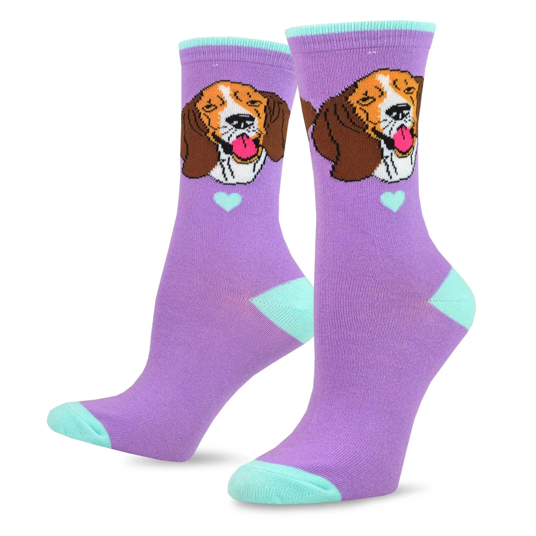 TeeHee Socks Women's Novelty Cotton Crew Dog 5-Pack (12086)