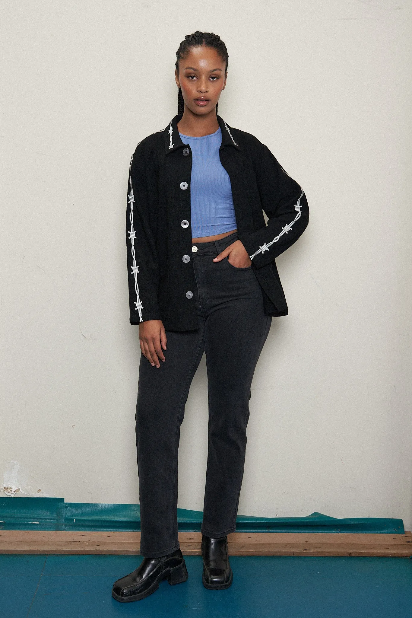 Unisex Pammy Linen Chore Jacket